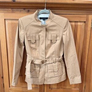 Anne Klein Beige Utility Jacket with Belt